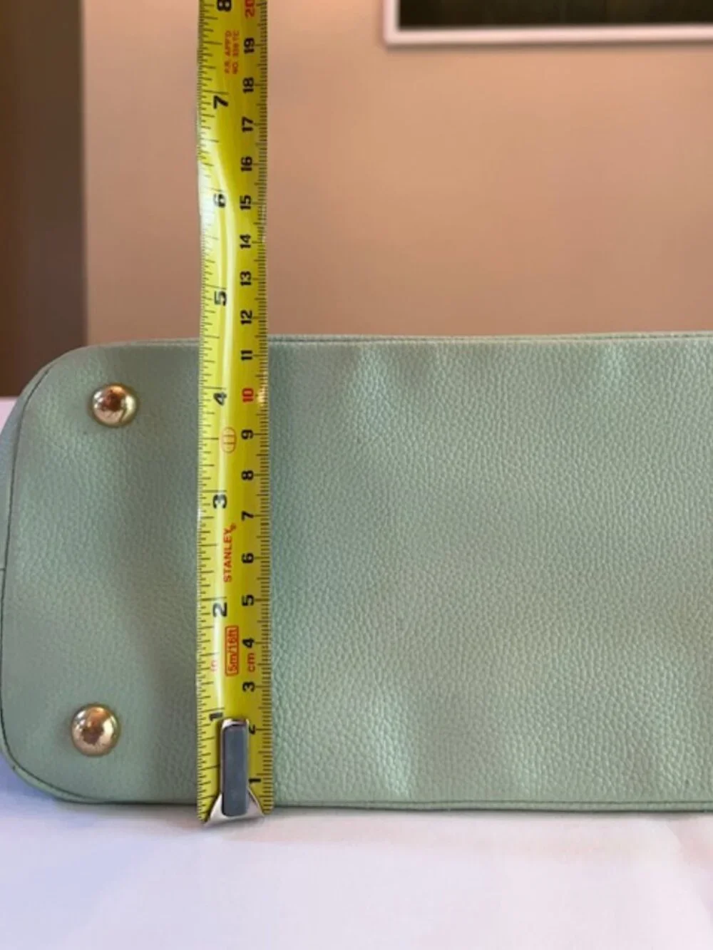 TIGNANELLO | Mint Green Pebbled Leather Handbag Purse Hobostyle